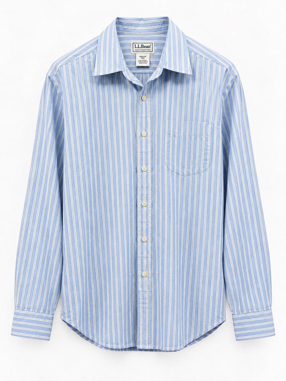 LL.Bean mens casual down button shirt size 17.5/ 35 # Bag 230